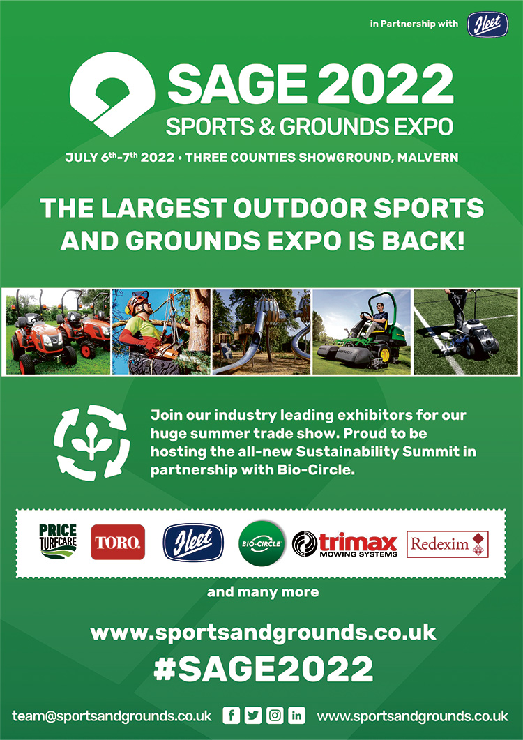 SAGE 2022 - the largest outdoor sports and grounds expo is back!